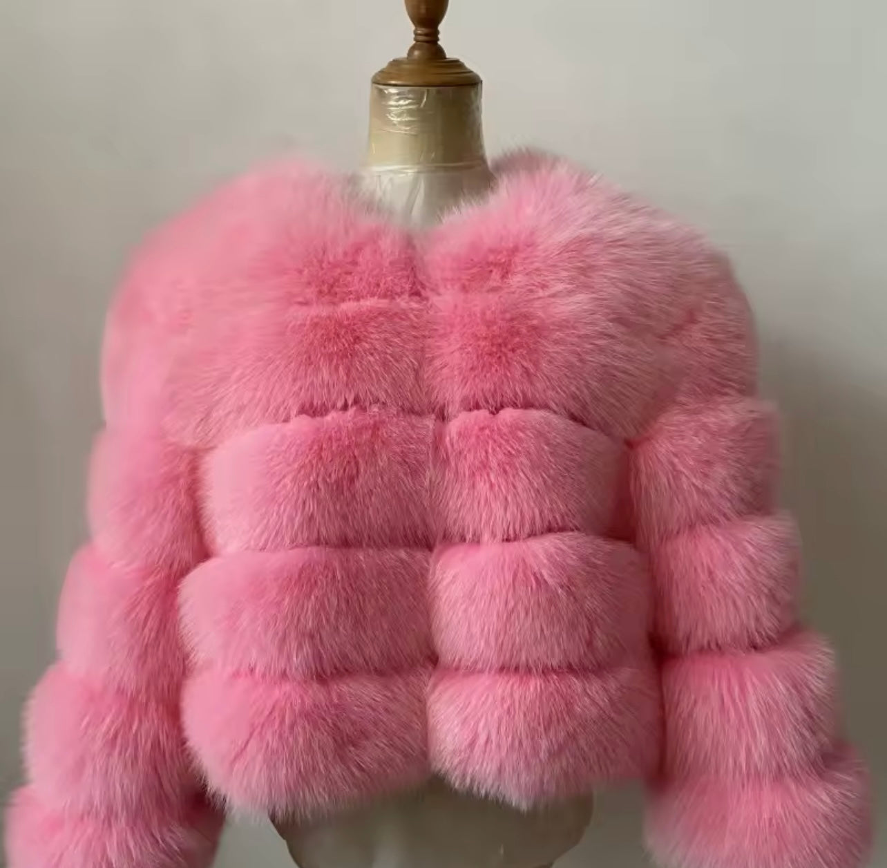 'Pink' Fox Fur Coat