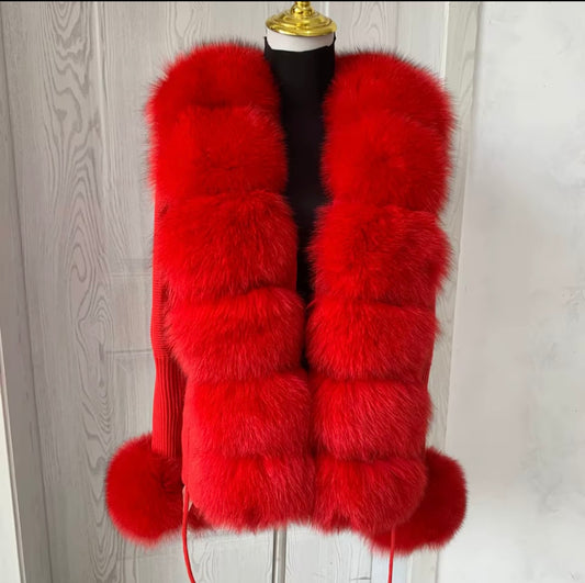 'Red' Fox Fur Cardigan