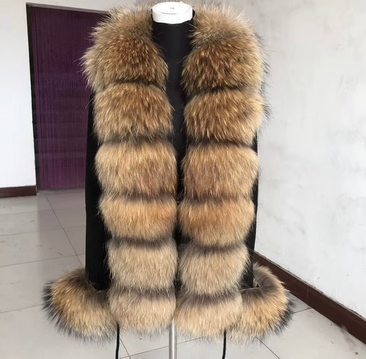 'Black' Raccon Fur Cardigan