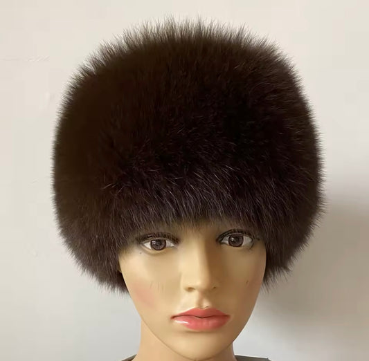 'Chocolate' Fox Fur Headband
