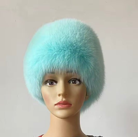 'Mint Green' Fox Fur Headband
