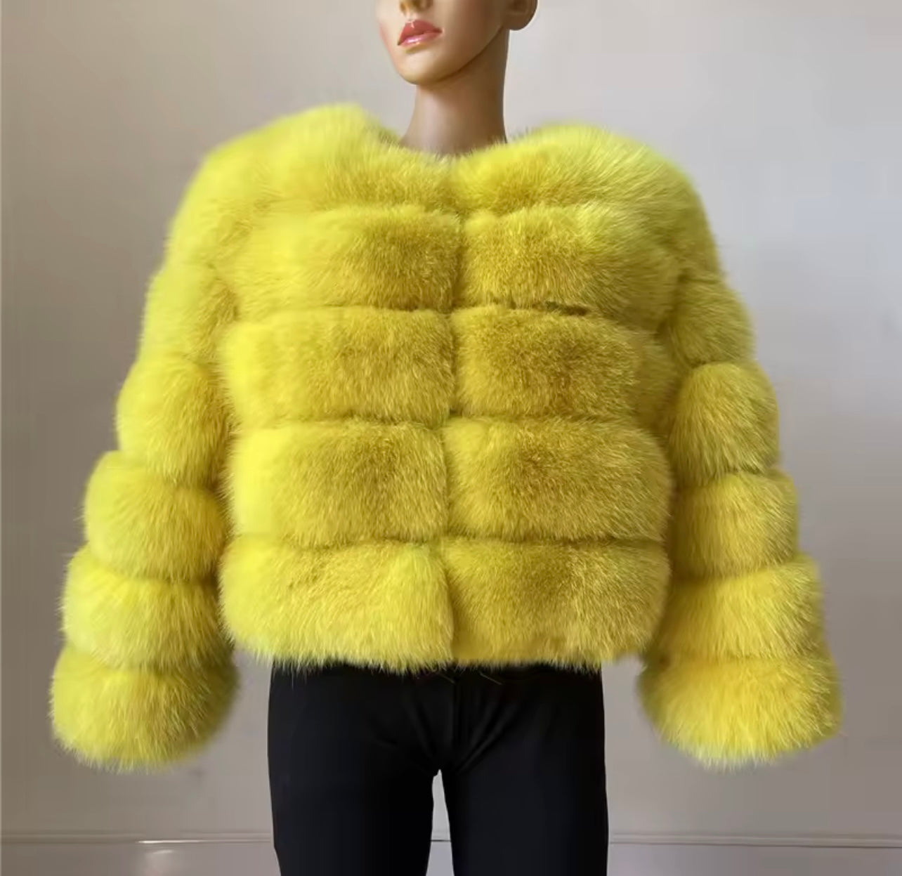 'Yellow' Fox Fur Coat