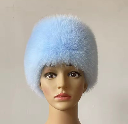 'Baby Blue' Fox Fur Headband