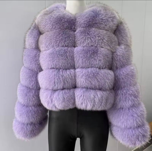 'Lilac' Fox Fur Coat