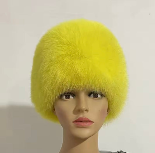 'Yellow' Fox Fur Headband