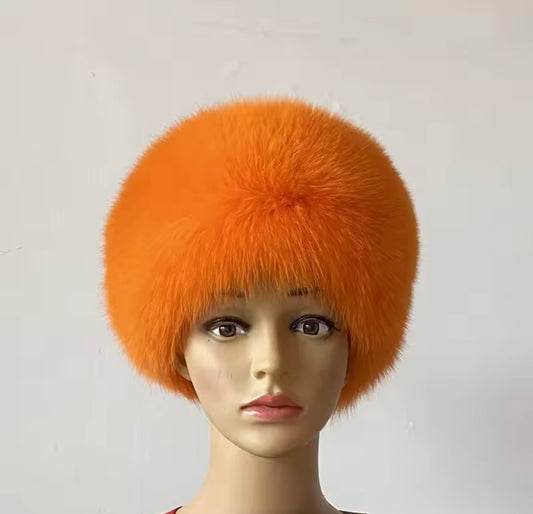 'Orange' Fox Fur Headband