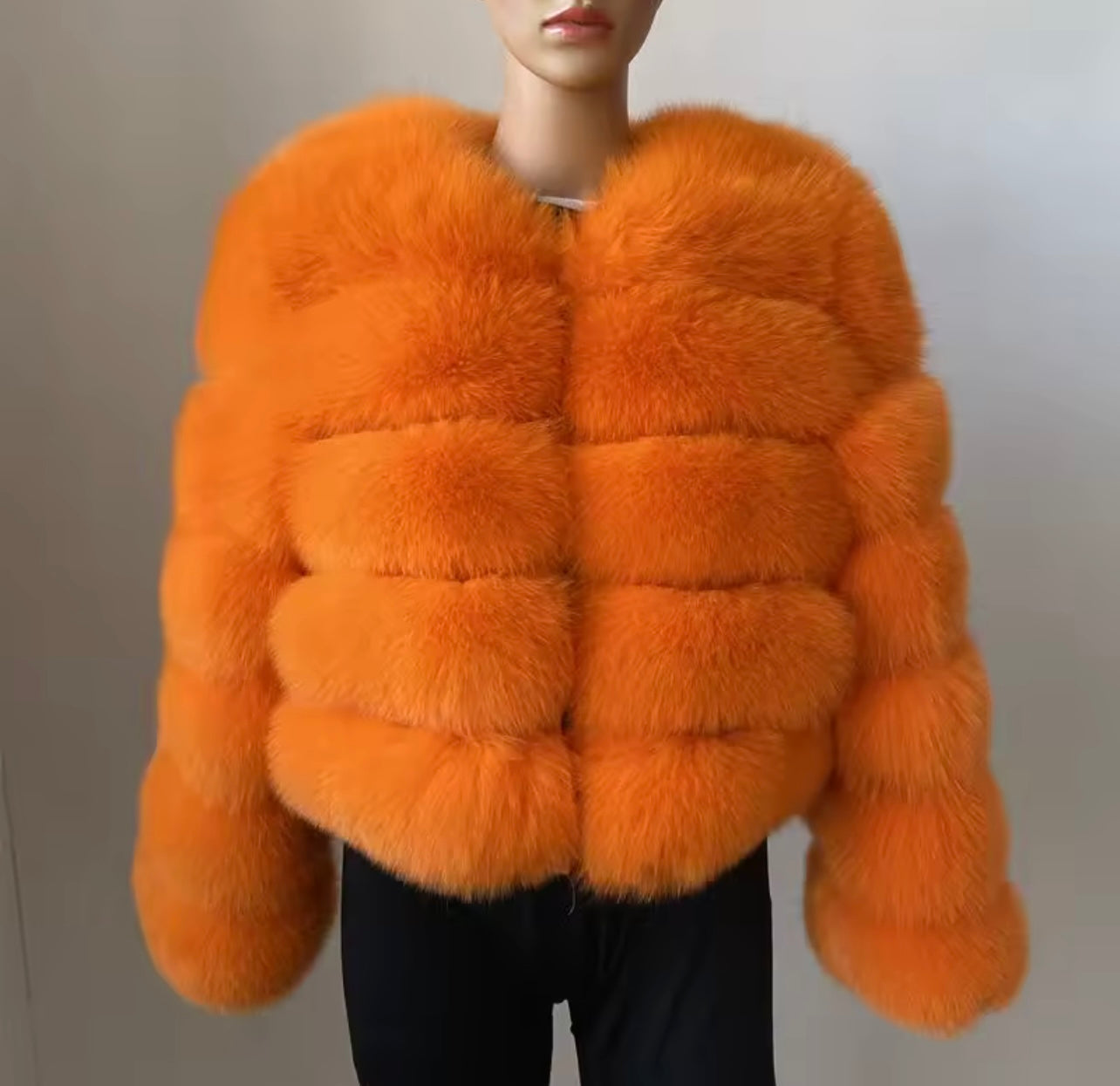 'Orange' Fox Fur Coat
