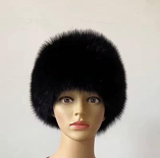 'Black' Fox Fur Headband