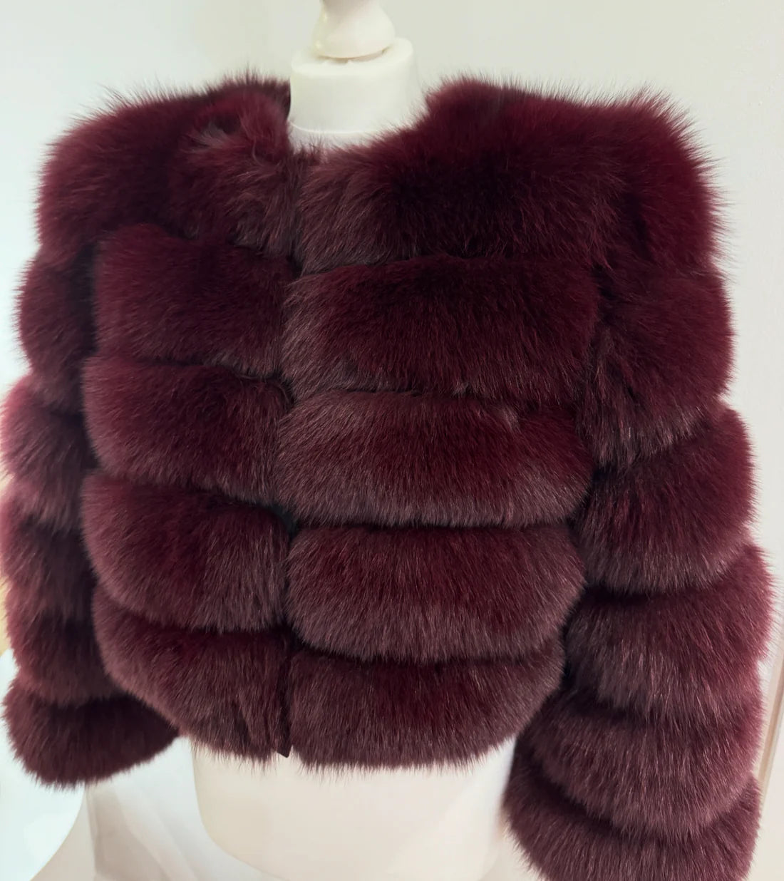 'Cherry Red' Fox Fur Coat